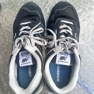 New Balance Gray and White Sneakers